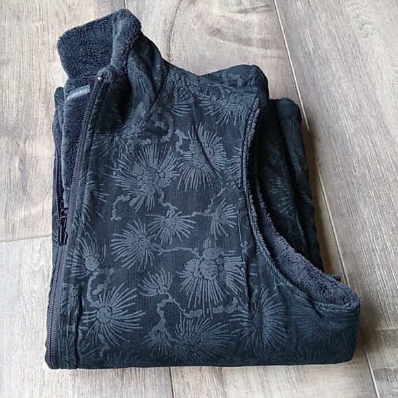 Columbia Black Corduroy Plush Fleece Reversible Vest Size Medium - Picture 12 of 12